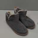 Dearfoams Men's Memory Foam Indoor House Slippers Brixen Ankle Boot House Shoes - Gifts for Men (12, Dark Heather Grey)