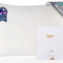 ZIMASILK 100% Pure Mulberry Silk Pillowcase for Hair and Skin Health,Soft and Smooth,Both Sides Premium Grade 6A Silk,600 Thread Count,with Hidden Zipper,1pc (King 20''x36'',White)