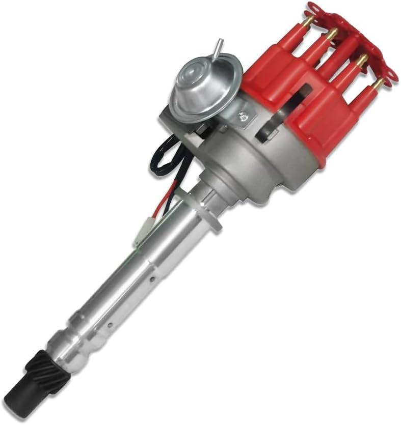 Red Cap Ready To Run Ignition Distributor Fits Chevy SBC BBC V8 305 350 396 454 (OE: 1035011, PE323R)