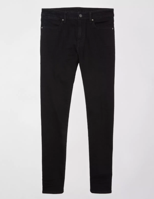 American Eagle 24/7 Athletic Skinny Jean (Black, 33/32)