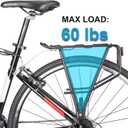 Rear Bike Rack - Bike Cargo Rack for Flat Mount Disc Brake/Non-Disc Brake Mount - Large Capacity Bicycle Pannier Rack (Narrower)