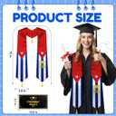 Embroidered Graduation Stole Class of 2026, Flag Graduation Sash with Gift Box, 75" in Length