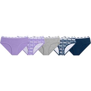 PUMA girls Girls' 5 Pack Cotton Bikini Underwear (M)