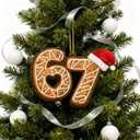 4 x 67 Christmas Ornament, 6 7 Christmas Tree Hanging Ornament Decorations, Funny Six Seven Ornaments Decor, Gag Gifts, 67 Gifts for Kids, Teens, Teen Girls, Boys1