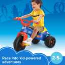 Fisher-Price Toddler Tricycle Hot Wheels Tough Trike, Toy Bike with Handlebar Grips & Storage for Outdoor Play Kids Ages 2+ Years, Large (Blue)