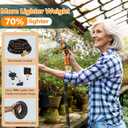 Flexible Garden Hose 75 FT, Ultra Lightweight Water Hoses w/10 Function Sprayer and 3/4" Brass Fittings, Kink-Free, Sturdy, Abrasion Resistant for Yard, Lawn, Outdoor and Gardening(Black Orange)