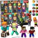 20 Pcs Magnetic Action Figures Playset - Magnetic Building Blocks, Magnet Cubes and Rotatable Figures Character Toys for Kids, STEM Toys, Birthday Gift for 3+ Year Old Boys Girls