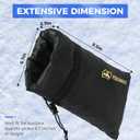 2 x Outdoor Faucet Covers for Winter Freeze Protection, 3 Pack 6.7" x 9.5" Hose Bib Covers for Winter, Water Spigot Covers Winter Insulated, Pipe Wrap Insulation Cover Socks Faucet Freeze Protector (Black)