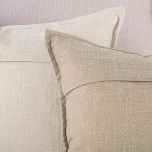 Pillow Covers 24x24 Set of 2 Cream Throw Pillow Covers with Fringe Chic Cotton Decorative Pillows Square Cushion Covers for Sofa Couch Bed Living Room Farmhouse Boho Decor (24" x 24" (Pack of 2))