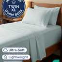 Extra Deep Twin XL Sheet Set - 4 Piece Breathable and Cooling Sheets - Hotel Luxury Bedding for Women, Men, Kids & Teens - Easy Secure Fit - Soft, Wrinkle Free & Comfy - Extra Deep Pockets - Ice Blue