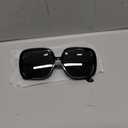 Womens Sunglasses Polarized Oversized Fashion Designer Square Classic Trendy Style (Black)