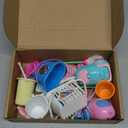 22 Pieces Miniature Bucket Doll Housework Cleaning Supplies Mini Dollhouse Accessories Mop Dustpan, Brush, Broom, Bucket Dollhouse Furniture Decoration Accessories for Dolls Pretend Play, Random Color