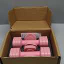 Zempox Adjustable Dumbbell Set of 2, 4 in 1 Free Weights Dumbbells Set for Women, Hand Weights for Women at Home, Each 2lb 3lb 4lb 5lb with TPU Soft Rubber Handle for Home Gym Exercise Training (Pink)