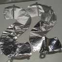 4 Pack Silver Star Balloons & Some Letters And Numbers (2,2,5,5,5,L,V,V,A,F