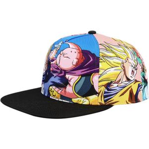 Dragon Ball Z Majin Buu & Goku Sublimation Panel Baseball Cap Multicolor Dragon Ball Z Majin Buu & Goku Sublimation Panel Baseball Cap Multicolor