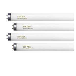 24 Inch T12 Fluorescent Tube Light Bulb 20 Watt Cool White, F20T12/CW 4100K Replacement for F20T12/CW/ALTO, F20T12/CW/ECO, F20T12/SP41/ECO G13 Base 1200 Lumens 4 Counts