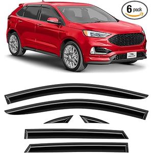 Voron Glass Tape-on Extra Durable Rain Guards for Ford Edge 2015-2025, Window Deflectors, Vent Window Visors, 6 Pieces - 100443