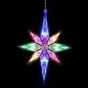 Mudder 10.8 Inch Christmas Window Star Lights Large Hanging Bethlehem Star Tree Topper Decoration Christmas LED Window Lights Silhouette Decoration(Rainbow Color,1 Piece)