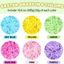 10.5 Oz (300g) Easter Grass Basket Filler Recyclable Shred Paper Tissue Raffia for Gift Wrapping, Birthdays, Weddings, Anniversaries