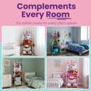 Stuffed Animal Storage Cage with Wheels & Front Basket Large Metal Tube Organizer for Plush Toys, Playroom or Nursery Space-Saving, Durable & Stylish Includes Wall-Mount Option