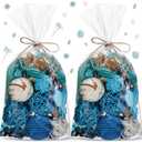 Nuanchu 2 Pack Decorative Balls Potpourri Bowl Filler Decor Natural Vase Bowl Filler Assorted Spherical Rattan Twigs Wicker Balls for Home Decor Centerpiece, No Scent (Blue Series, Charming Style)