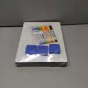 Set of 12 Small White Board Dry Erase Boards Classroom Pack 9" x12 Double Sided Personal Whiteboards for Students Teachers School Supplies Lapboards Mini Whiteboard Erasers Incl and Colors Pens