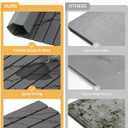 Yofidra Large Stone Dish Drying Mat for Kitchen Counter, Quick Dry Stone Mats with Absorbent Diatomaceous Earth, Foldable Roll Up Drying Organizer Pad for Utensils Plate, 24"×16", Dark Gray Marble