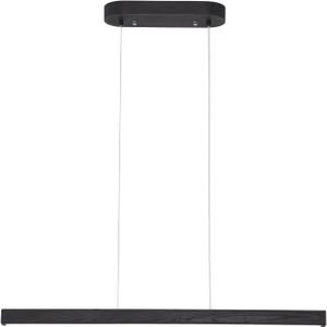 31.5" Black Linear Pendant Light Wooden Led Linear Pendant Light Fixtures Ceiling Hanging Dimmable Pendant Lights for Dining Room Kitchen Island Pool Table Lights Black Wood FinishKitchen Lights
