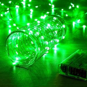 Ariceleo Pack of 2 16.4ft Battery Operated String Lights with Timer, Green with Synchronized Twinkle Mode, Fairy Lights Battery Powered, 50 LEDs, Idea for Christmas Bedroom Party Wedding