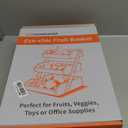 G.a HOMEFAVOR Fruit Basket for Kitchen, 3-Tier Fruit Bowl for Kitchen Counter, Vegetable Storage Stand for Fruit Shop, 15 mm Thickness (WHITE)