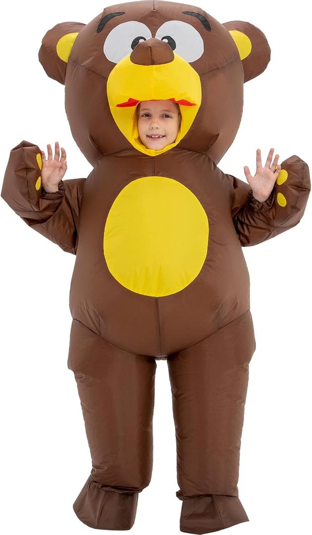 One Casa Inflatable Costumes for Kids,Blow Up Bear Suit,Full Body Halloween Costumes for Boys Girls (10-12YRS)