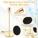 Giantree Set of 18 Decorative Taper Candle Holders, Modern Elegant Thin Metal Tall Candlestick Holders Table Centerpieces Weddings Christmas Parties Anniversaries and Home Decor
