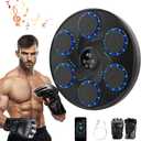 Music Boxing Machine for Adults Kids Large Size Interactive Punching Pad Trainer with Boxing Gloves Wall Mounted Electronic Musical Boxing Machine,9 Modes & 9 Speeds (Black)