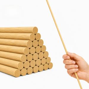 30PCS Bamboo Dowel Rods 5/16” x 48” Long – Round Wooden Dowels for Crafts DIY and School Projects Natural Unfinished Craft Wood Sticks for Crafting and Decor Smooth Surface