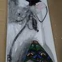 Tiffany Table Lamp Green Peacock Tail Stained Glass Lamp Tiffany Style S Leaves Vintage Desk Light for Bedside Living Room Office Dormitory Dining Room