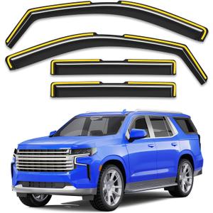 in-Channel Rain Guards Fit for Chevy Tahoe/Cadillac Escalade/GMC Yukon 2021-2026, Window Rain Guards Visors Vent Visors Window Deflector Vent Shades Car Accessories