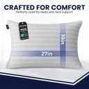 Bed Pillows for Sleeping, Set of 2 Cooling, Hotel Quality with Soft Down Alternative Fill for Back, Stomach & Side Sleepers (Queen)