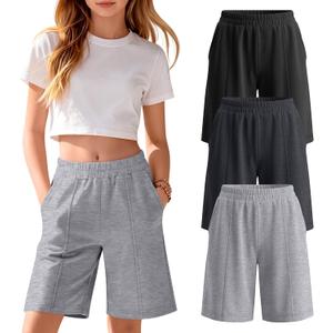 3 Pack Girls Bermuda Athletic Shorts