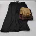 Real Essentials 3 Pack: Women's Ultra-Soft Wide Leg Loose Capri Open Bottom Pants - Yoga Lounge Pockets(Available in Plus) Large