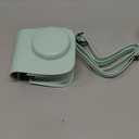 Phetium Instant mini 12 Camera Protective Case Compatible with Instax Mini 12 11,PU Leather Bag with Pocket and Adjustable Shoulder Strap (Mint Green)