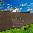 KANAGAWA 4ft x 50ft Privacy Screen Fence, 90% Blockage Heavy Duty 175 GSM Fencing Mesh Net Cover for Outdoor Wall Garden Yard Backyard 40 Cable Zip Ties Included Brown