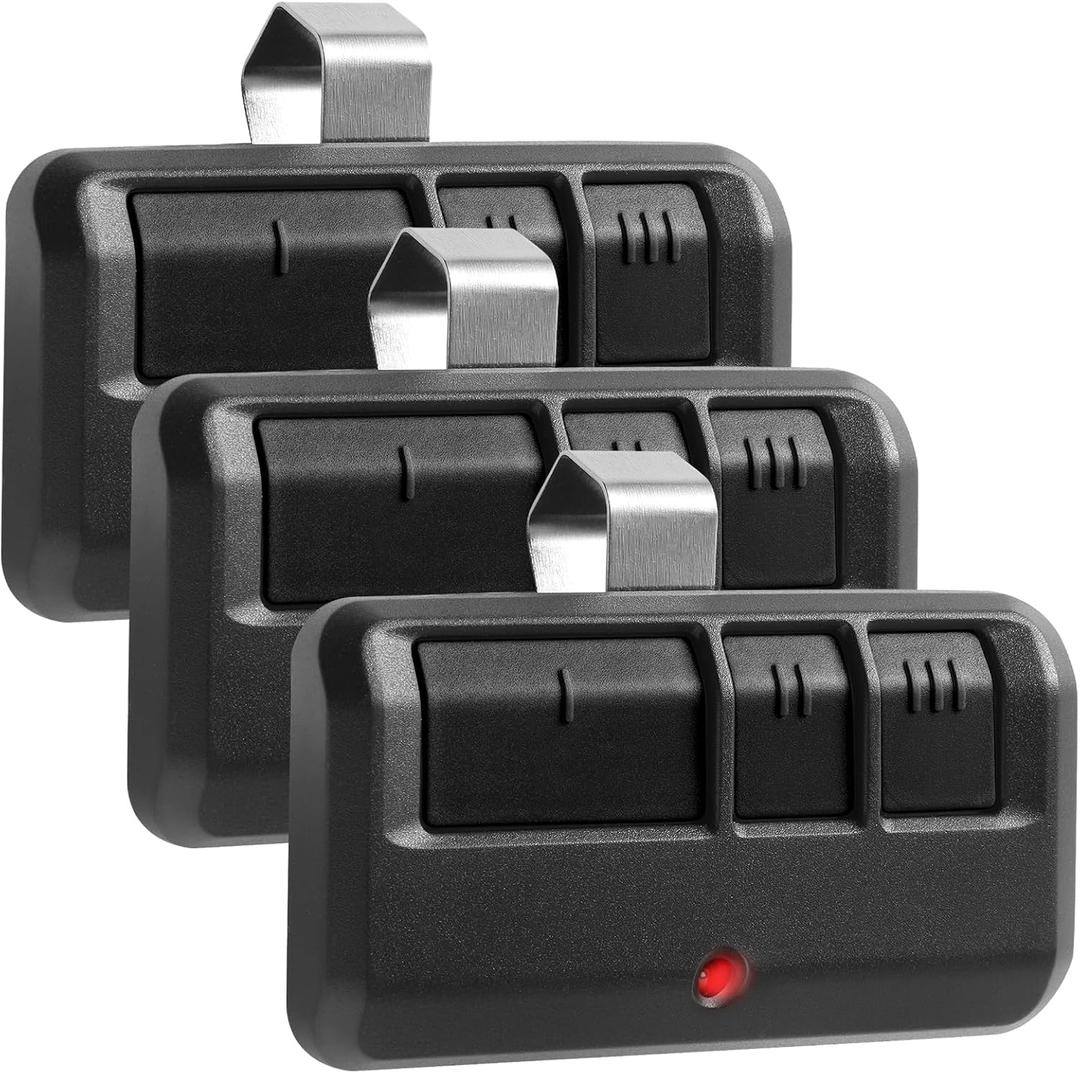 3 Replacement Garage Door Opener Remote, Compatible with Lift master Chamberlain Sears Craftsman Garage Door Opener Remote 893MAX,Black,3 Pack