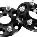 15mm 5x4.5 Wheel Spacers Compatible with Lexus ES300 330 350, GS300 350 430 450, IS250 300 350, LS400 430, Toyota Tacoma Camry Highlander, 2PCS 5x114.3 Wheel Adapters with 12x1.5 Studs & Bore 60.1mm (Black)