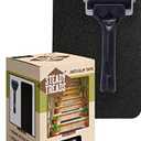 Steady Treads - Set of PVC-Free, Non-Slip Adhesive Stair Treads and Handy Installation Roller (15qty - 4" X 24" + Roller, Black)