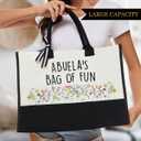 Gifts for Grandma Grandma Christmas gifts Canvas Tote Bags for Women - Fun (Abuelabag)