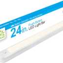 GE Under Cabinet Light, 24 Inch, Wireless, Battery Operated, 200 Lumens, Tap Light, Bright White LED Closet Light, Night Light for Kitchen, Closet, and More, 58158-T1