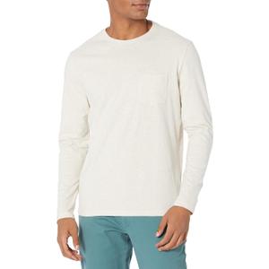 Amazon Essentials Slim-Fit Long Sleeve Shirt for Men, Pocket and No Pocket Styles (Small, Oatmeal Heather)