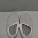 WHITIN Women Arch Support Fuzzy Knitted Slipper Warm Slip On House Shoes, 8/9