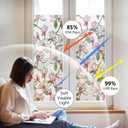 Window Privacy Film, Stained Glass Static Cling, 29.5" x 78.7"