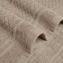Avalon Towels Beige Bath Mat - 100% Cotton Set of 2 Absorbent Bathmat - Bathroom Mats Quick Dry Bath Mats for Bathrooms (22x34 Inches)